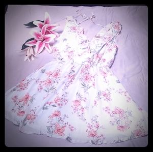 H&M, Women's Dress, Size 8, Pastel/ Pink/F…